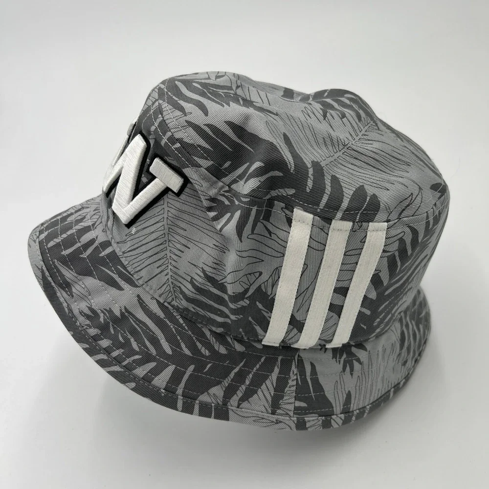 Adidas‎ Bucket Hat Gray Leaf Print 